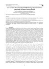 Cost Analysis of Community Health Strategy Implementation， Case Study of Butere District, Kenya