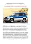 Suzuki SQ 416-420-625 Grand Vitara Service & Repair Manual 1