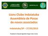 Lions Clube Indaiatuba - Assembléia de Posse de novos associados - 27/03/2013