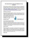The Characteristics of the best Website for Your Company