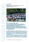 dossier de presse des compétitions de sélections Equipe de France Course en Ligne-Paracanoë 2013 (FFCK/CAMY)