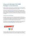 Cheap SEO Packages