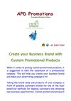 Create your Business Brand with Custom Promotional Products