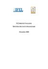 I Comuni Italiani: Sintesi dei dati finanziari Dicembre 2008