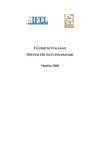 I Comuni Italiani: Sintesi dei dati finanziari ottobre 2008