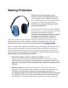 Hearing Protection