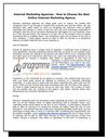 23 Internet Marketing Agencies How to Choose the Best Online Internet Marketing Agency