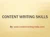 Content writing tips and skills for content writer 