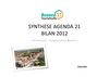 Synthèse Agenda 21 : bilan 2012