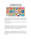 10 Reasons Not To Do Social Media Marketing