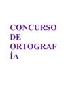 CONCURSO DE ORTOGRAFIA