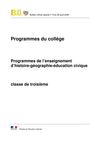 programmes de troisième