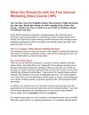 What You Should Do with the Free Internet Marketing Video Course | NPC