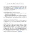 Canadian Tax Rules for Non Residents