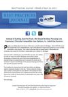 ACN - BEST PRACTICES JOURNAL 4-22-13 PURSUE OPTIONS FOR SAVINGS WITH NO-FAULT