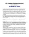 Am I Eligible For Student Loan Debt Consolidation