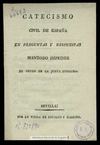 CATECISMO CIVIL ESPAÑA (1808)