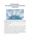 Social Network – the 4 golden rules of the Social Code for Business