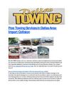 Free Towing Services in Dallas Area- Import Collision