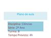 Plano de aula de Ciências