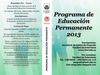 Cursos Presenciales y Seminarios - Programa Educación Permanente 2013