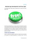 Android app development and free apps