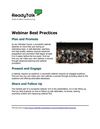 Webinar Best Practices by ReadyTalk