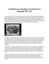Guidelines In Selecting A Good Interest Through The Arts