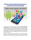 Offshore Android Application Development – A Great Way to Get Android Apps