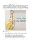Purchasing Party Dresses Online and Different Varieties