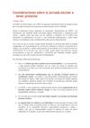 Consideraciones a tener presentes sobre la jornada escolar (FAPAC)