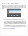 A Report on How to Change a M4V File to a MOV Format