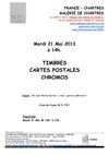 TIMBRES - CARTES POSTALES - CHROMOS 21-05-2013 