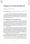 Analyse du monde globalisé (III) 