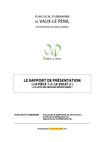 LE RAPPORT DE PRÉSENTATION 1-2