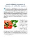 Health Foods and Other Ways to Maintain a Fit and Healthy Lifestyle
