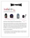 Whey Protein - Nutrition Guidelines For Bodybuilding 