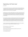 Negotiating a Cell Tower Lease