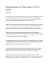 Renegotiating a Cell Tower Lease- Can It Be Done