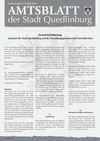 Amtsblatt der Stadt Quedlinburg Sonderausgabe 11. Mai 2013