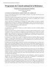 Programme du Conseil National de la Résistance.
