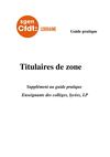 Guide pratique "titulaire de zone"