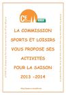 CE MMA - Activités de Sports et de Loisirs pour la saison 2013 – 2014 