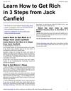 Learn How to Get Rich in 3 Steps from Jack Canfield