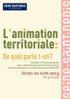 Journée d'étude autour de l'animation territoriale