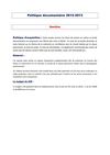 Politique documentaire 2012-2013